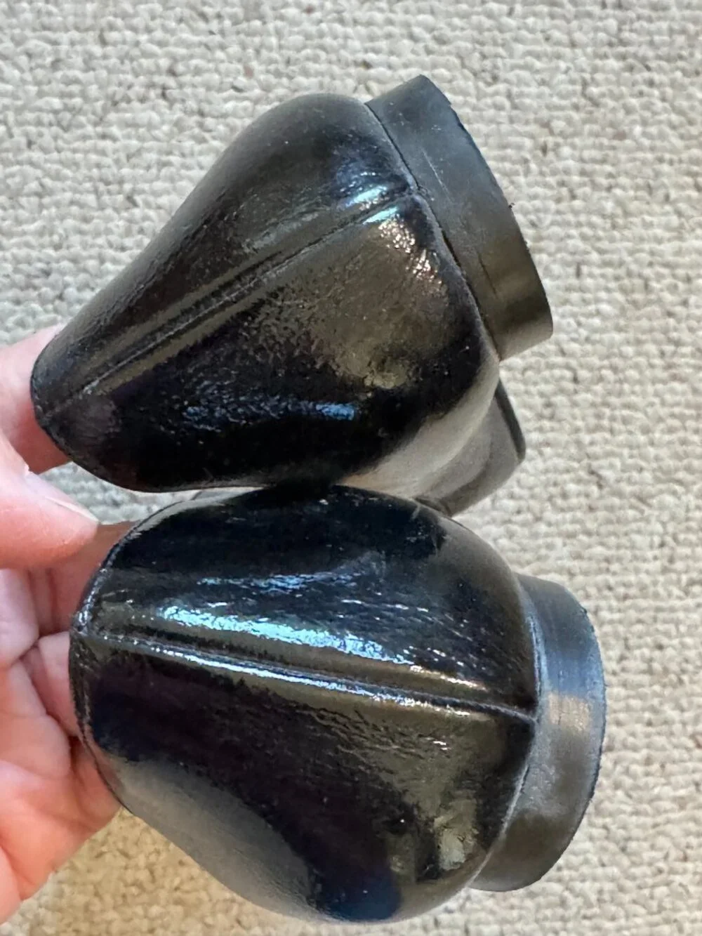 Talbots Black Patent Leather Flats Crinkle Finish Sz 9.5 N